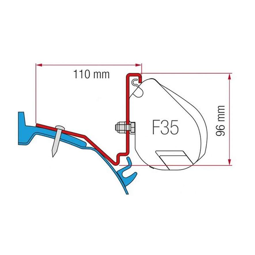 Soporte F35 Kit Ford Custom Capland/Capfun (H1/L2) 2015 - 2018